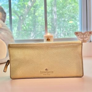 Kate Spade Gold Metallic Shimmer Wallet